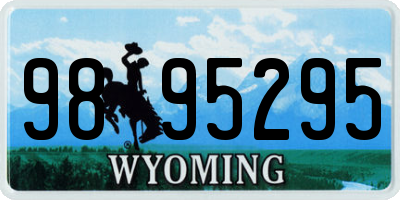WY license plate 9895295