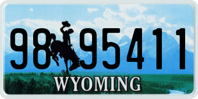 WY license plate 9895411