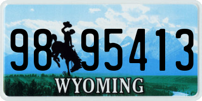 WY license plate 9895413