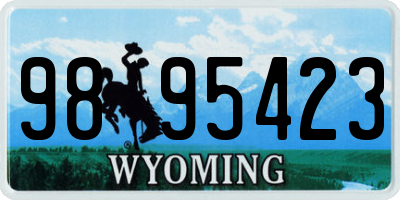 WY license plate 9895423
