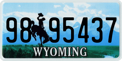 WY license plate 9895437