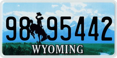WY license plate 9895442