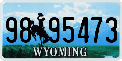WY license plate 9895473