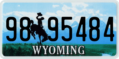 WY license plate 9895484