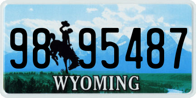 WY license plate 9895487