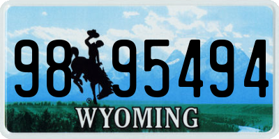 WY license plate 9895494