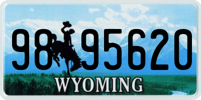 WY license plate 9895620