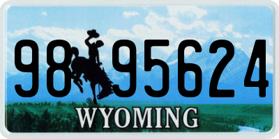 WY license plate 9895624