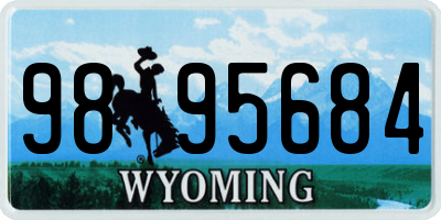 WY license plate 9895684