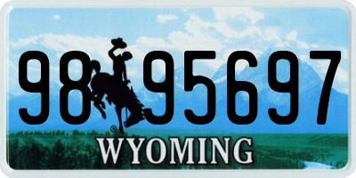 WY license plate 9895697