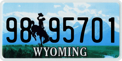 WY license plate 9895701