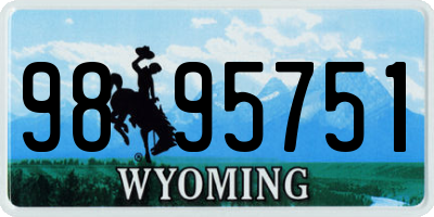 WY license plate 9895751