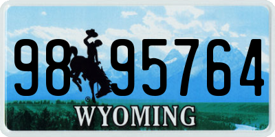 WY license plate 9895764
