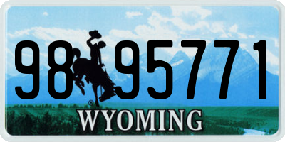 WY license plate 9895771