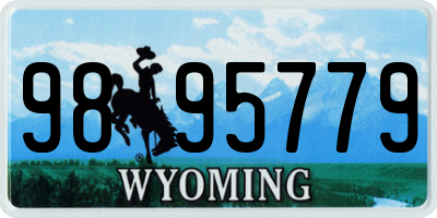 WY license plate 9895779