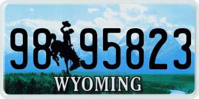 WY license plate 9895823