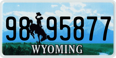 WY license plate 9895877