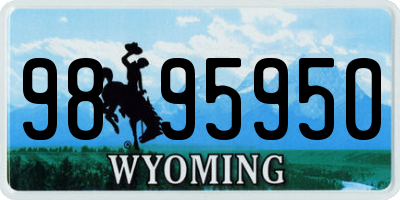 WY license plate 9895950