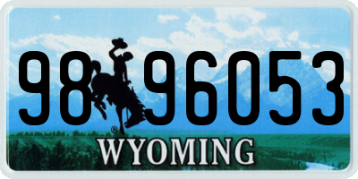 WY license plate 9896053