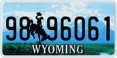 WY license plate 9896061