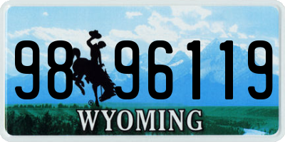 WY license plate 9896119