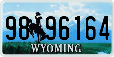 WY license plate 9896164