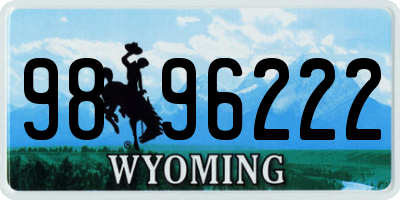 WY license plate 9896222