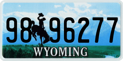 WY license plate 9896277