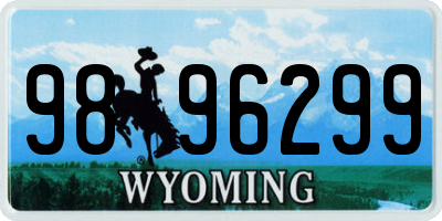 WY license plate 9896299