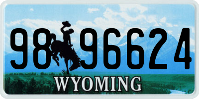 WY license plate 9896624