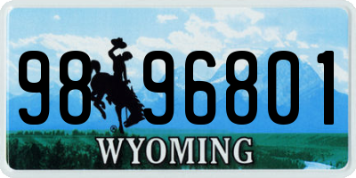 WY license plate 9896801