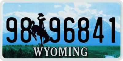 WY license plate 9896841