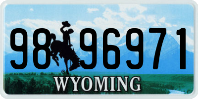 WY license plate 9896971