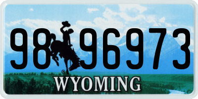 WY license plate 9896973