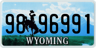 WY license plate 9896991