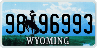 WY license plate 9896993