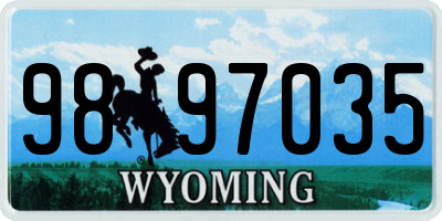 WY license plate 9897035