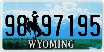 WY license plate 9897195