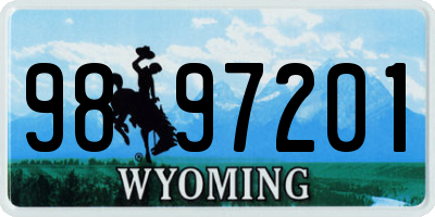 WY license plate 9897201
