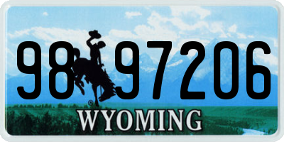 WY license plate 9897206