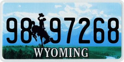 WY license plate 9897268