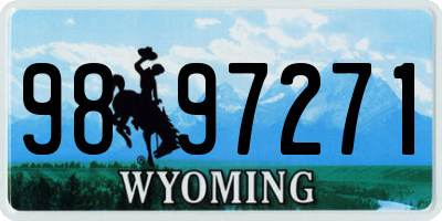 WY license plate 9897271