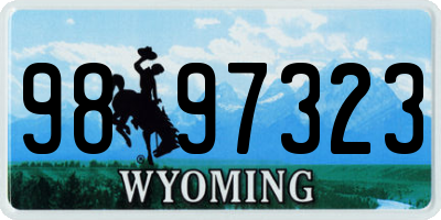 WY license plate 9897323