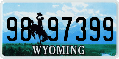 WY license plate 9897399
