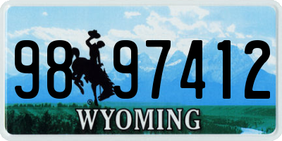 WY license plate 9897412