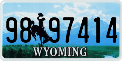 WY license plate 9897414