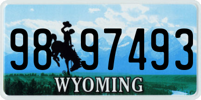WY license plate 9897493
