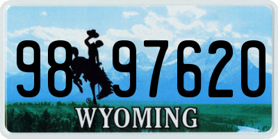 WY license plate 9897620