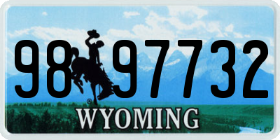 WY license plate 9897732