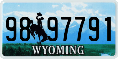 WY license plate 9897791